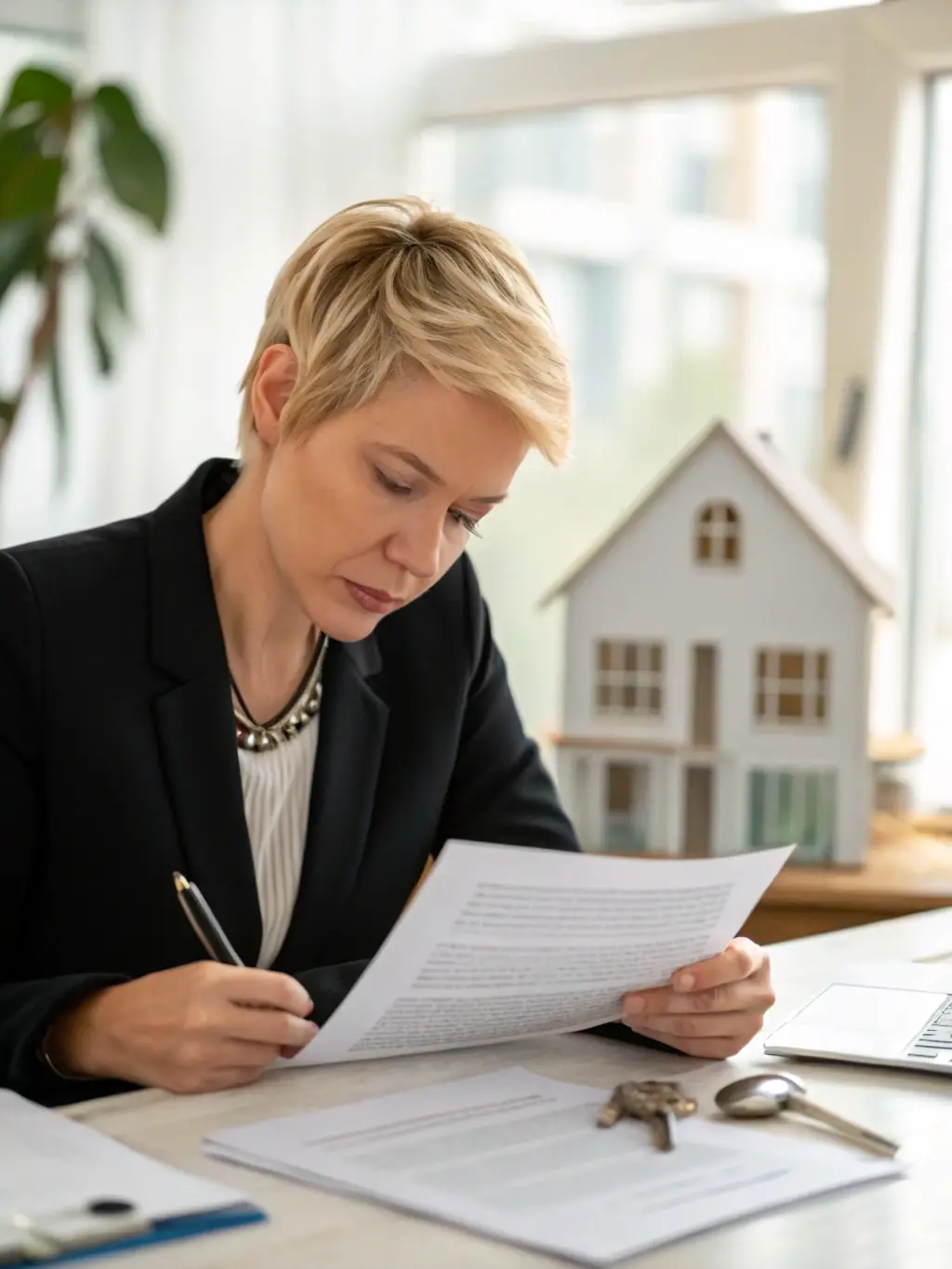 A notary public carefully reviewing a document with a client, highlighting the importance of accuracy and compliance with South Carolina notary laws.
